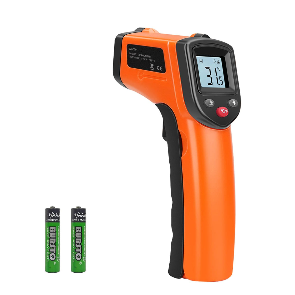 Mroace Non-Contact Infrared Thermometer Gun with LCD Display 1022°F Range