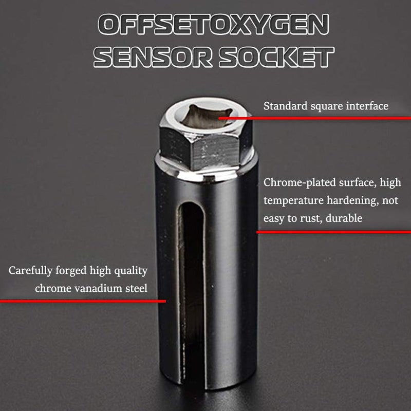 Mroace Offset Oxygen Sensor Socket and Thread Chaser Set