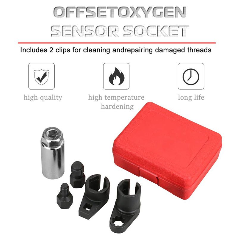 Mroace Offset Oxygen Sensor Socket and Thread Chaser Set