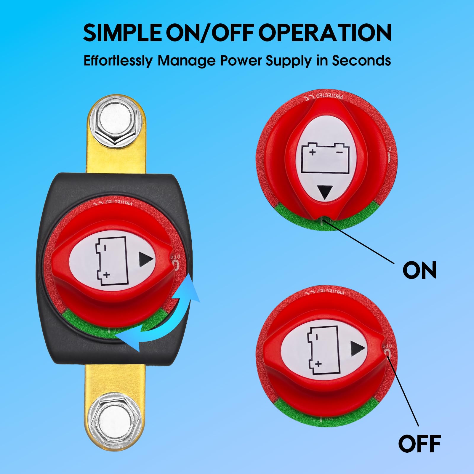 Mroace ON/Off Battery Disconnect Switch 12V 48V - 275A