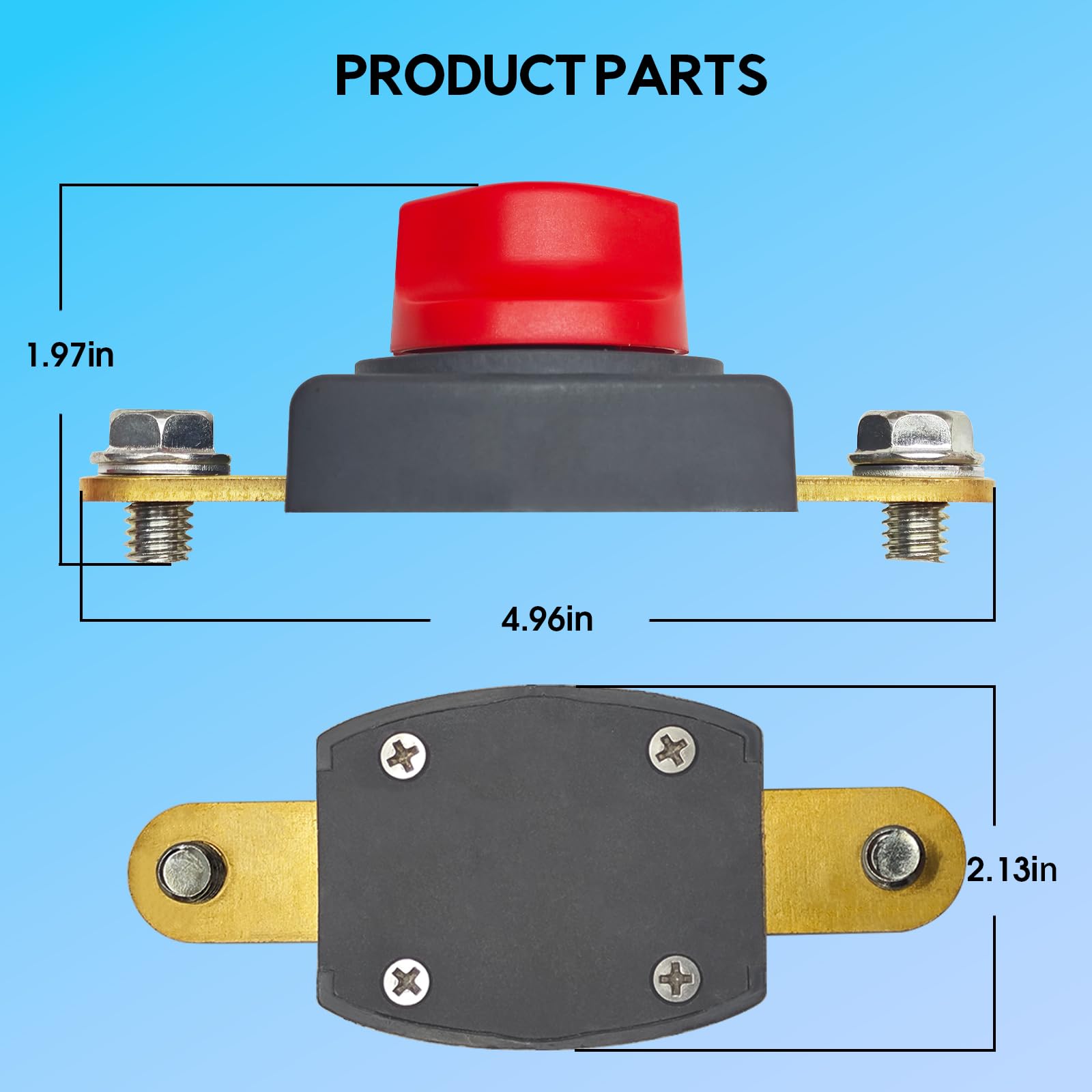 Mroace ON/Off Battery Disconnect Switch 12V 48V - 275A