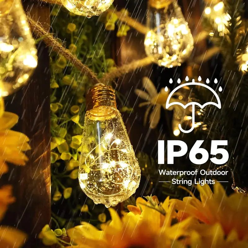 Mroace Outdoor backyard solar string lights