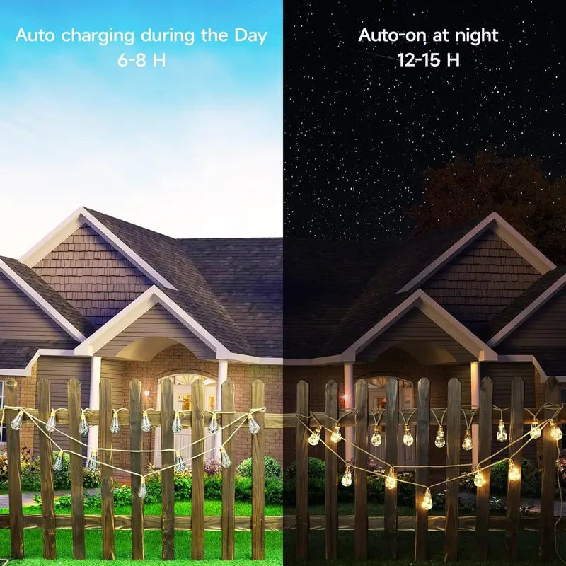 Mroace Outdoor backyard solar string lights