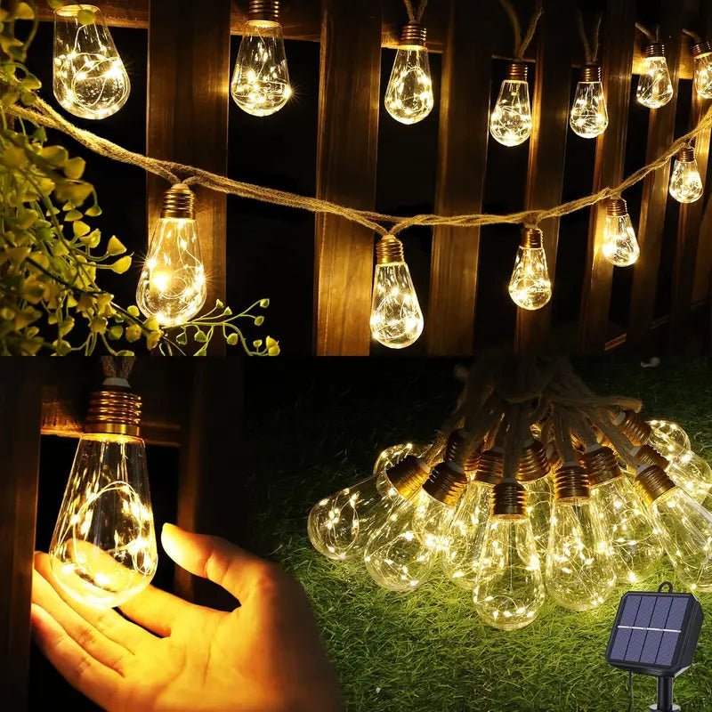 Mroace Outdoor backyard solar string lights