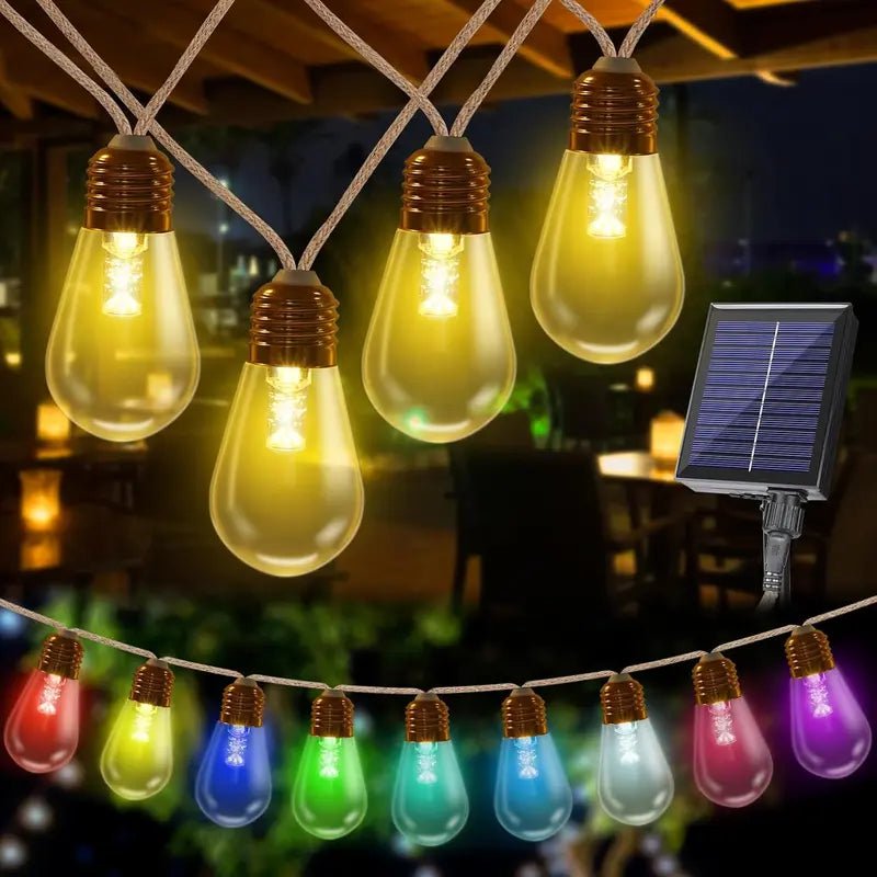 Mroace Outdoor backyard solar string lights