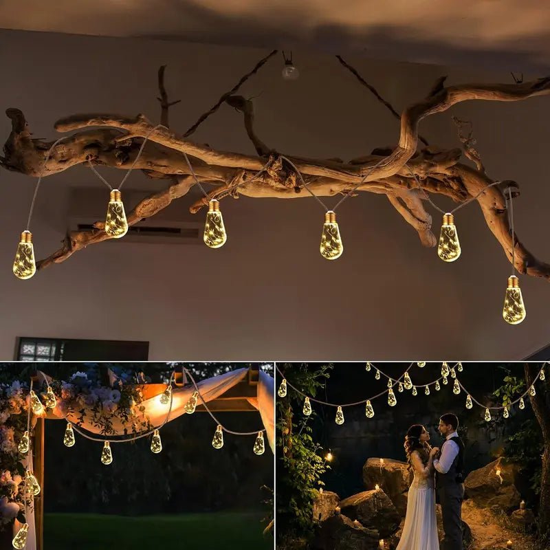 Mroace Outdoor backyard solar string lights
