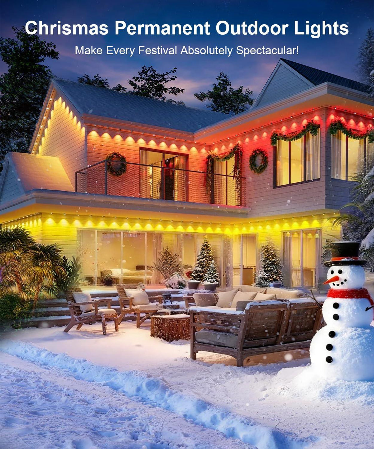 Mroace Permanent RGB Holiday House Lights - MROACE