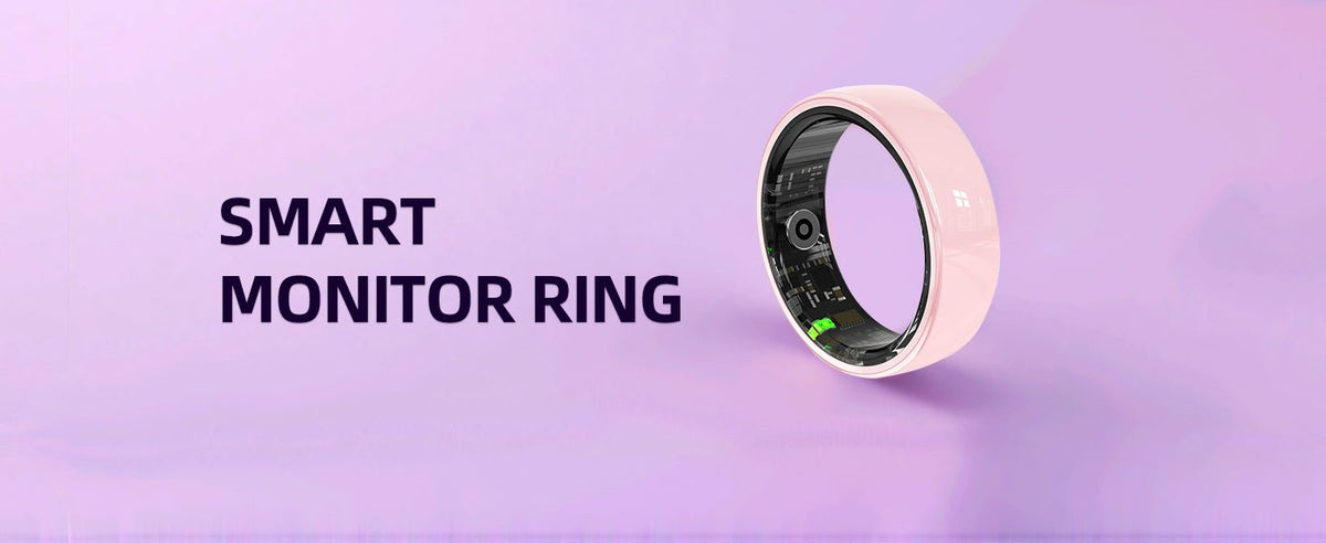 Mroace Pink Ceramic Smart Ring for Women