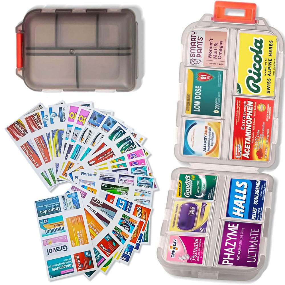 Mroace Portable 7-Day Mini Pill Organizer Case