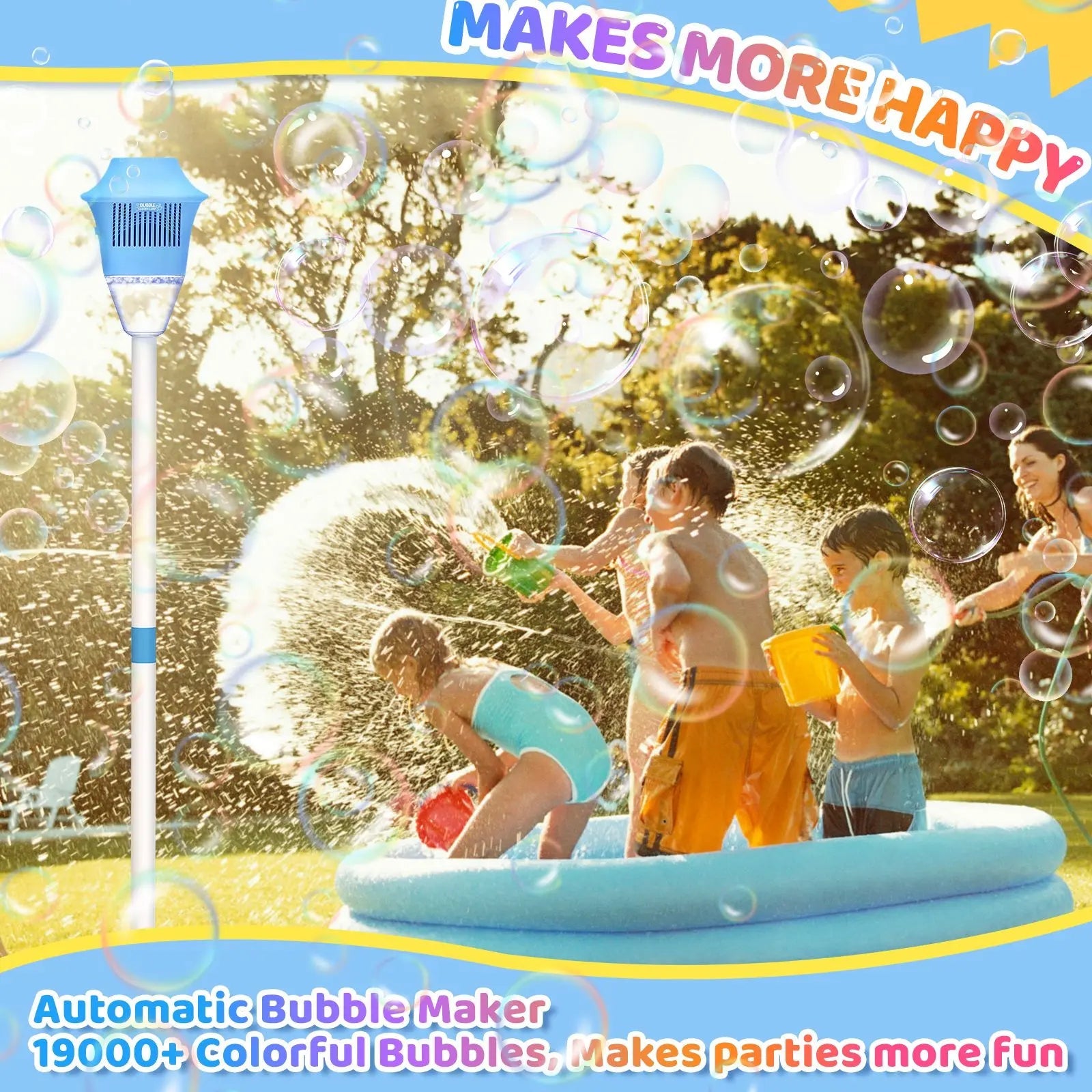 Mroace Portable Automatic Party Wedding Bubble Machine