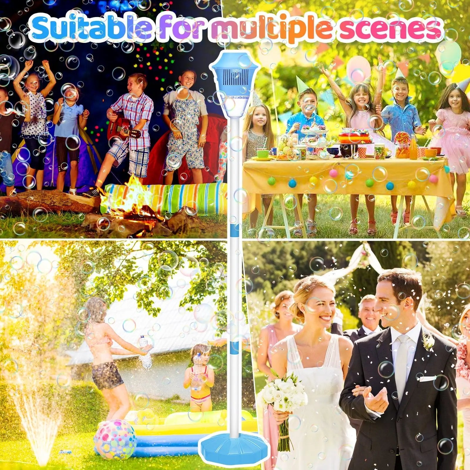 Mroace Portable Automatic Party Wedding Bubble Machine