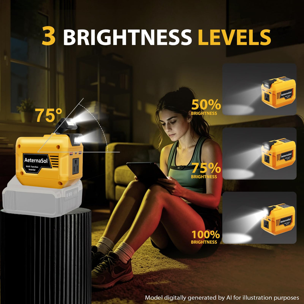 Mroace Portable Battery Power Inverter
