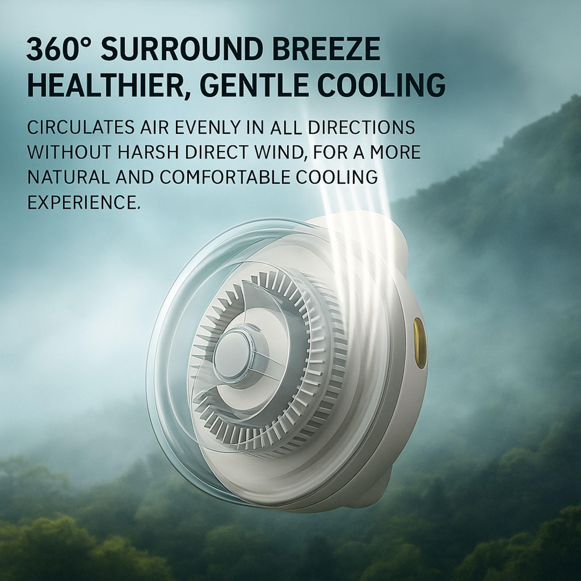 Mroace Portable Bladeless Clip On Cooling Fan