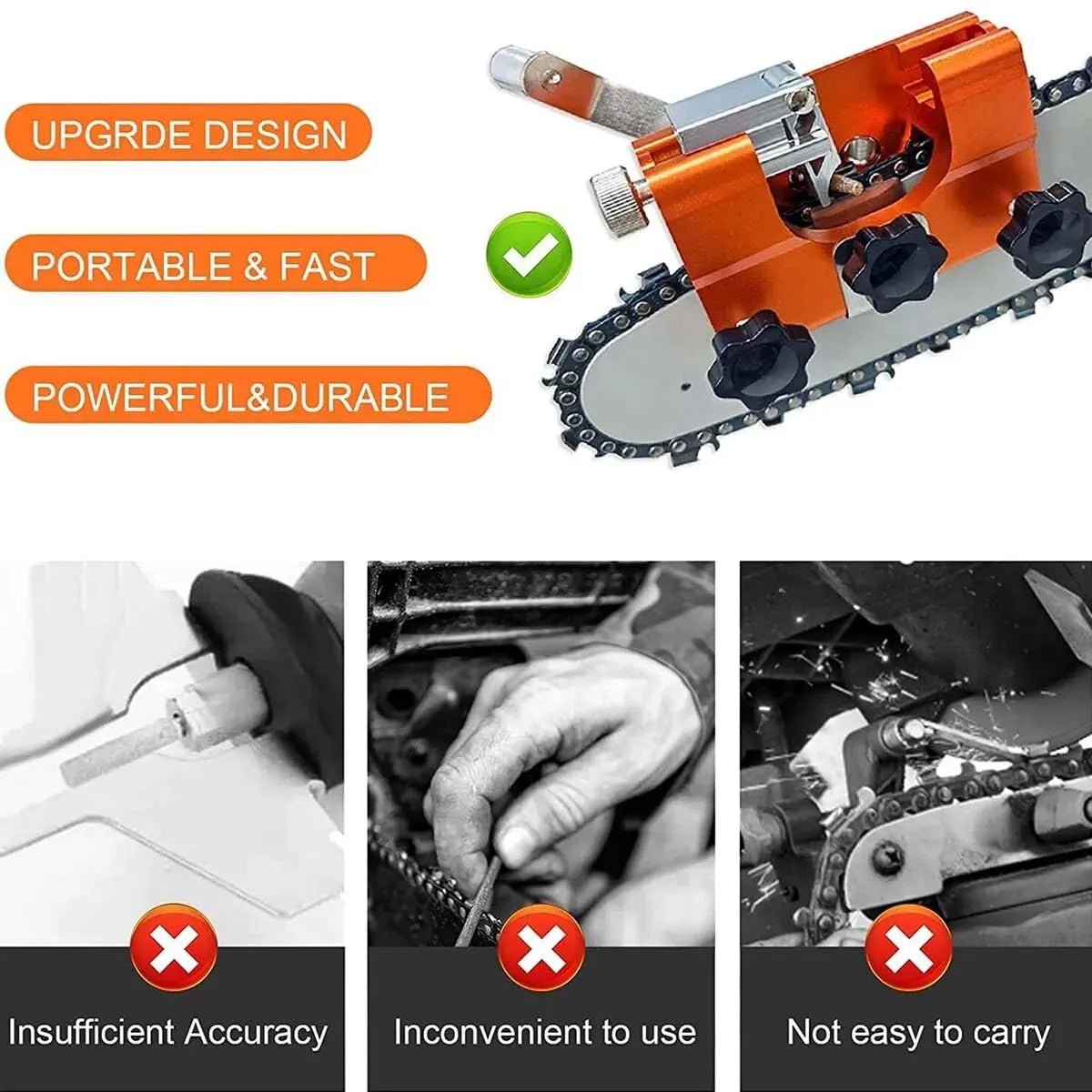 Mroace Portable Chainsaw Chain Sharpener Kit