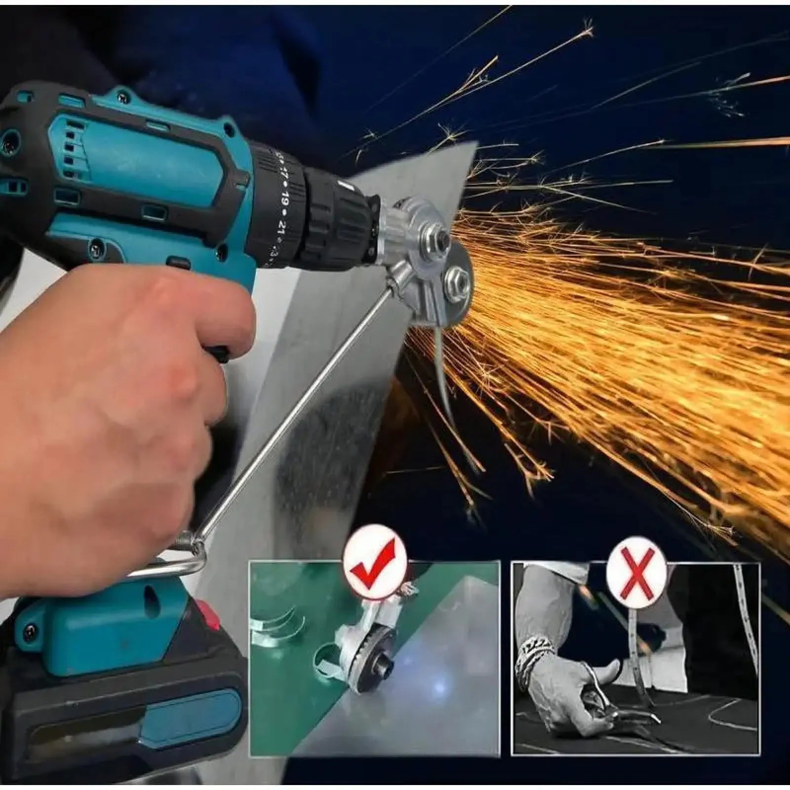 Mroace Portable Electric Drill Metal Cutter Attachment