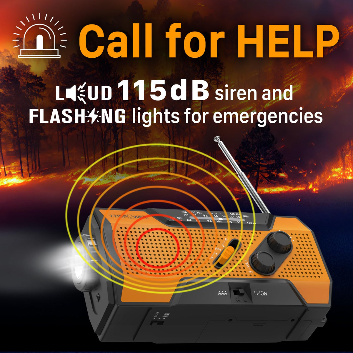 Mroace Portable Emergency Solar Hand Crank Radio