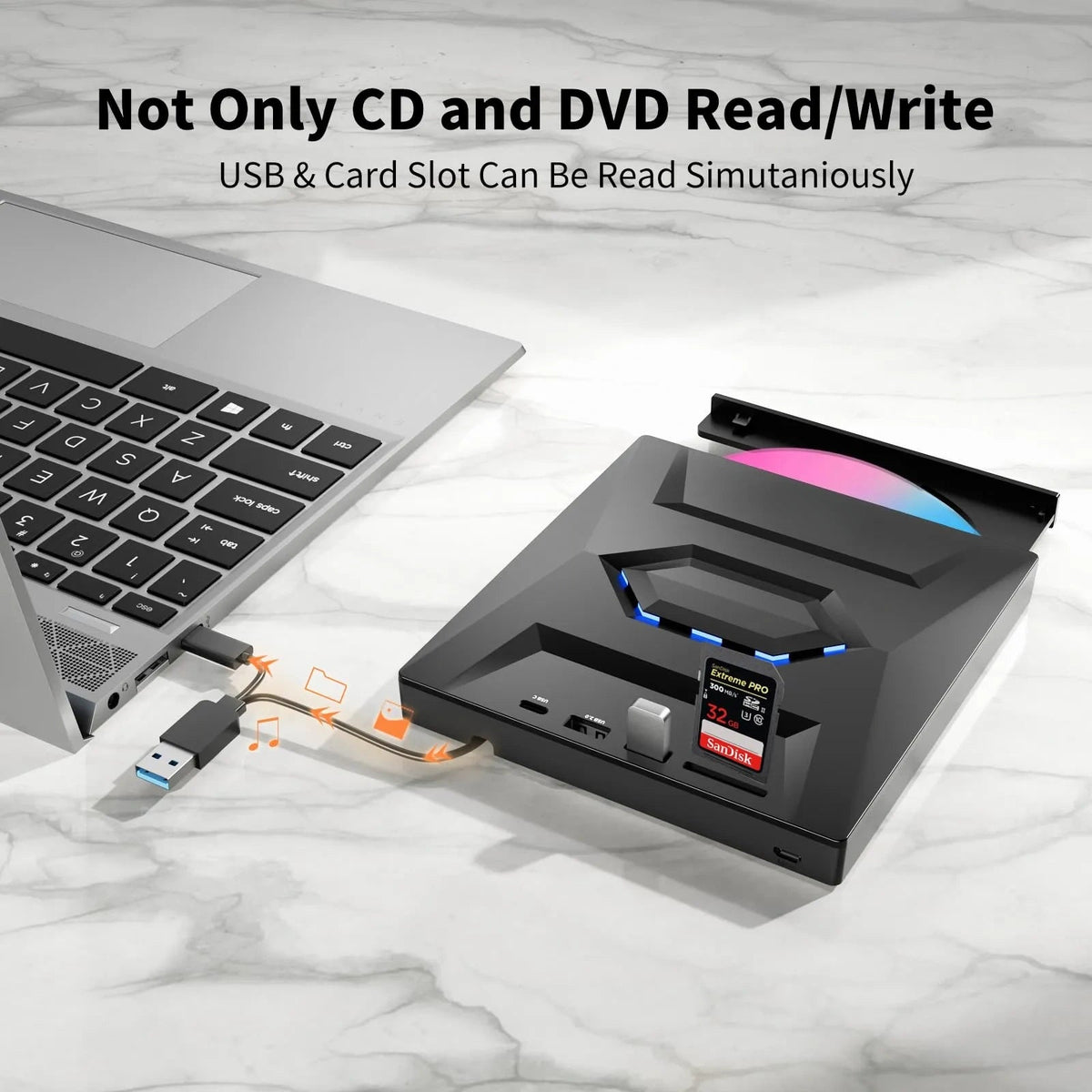 Mroace Portable External CD/DVD Drive