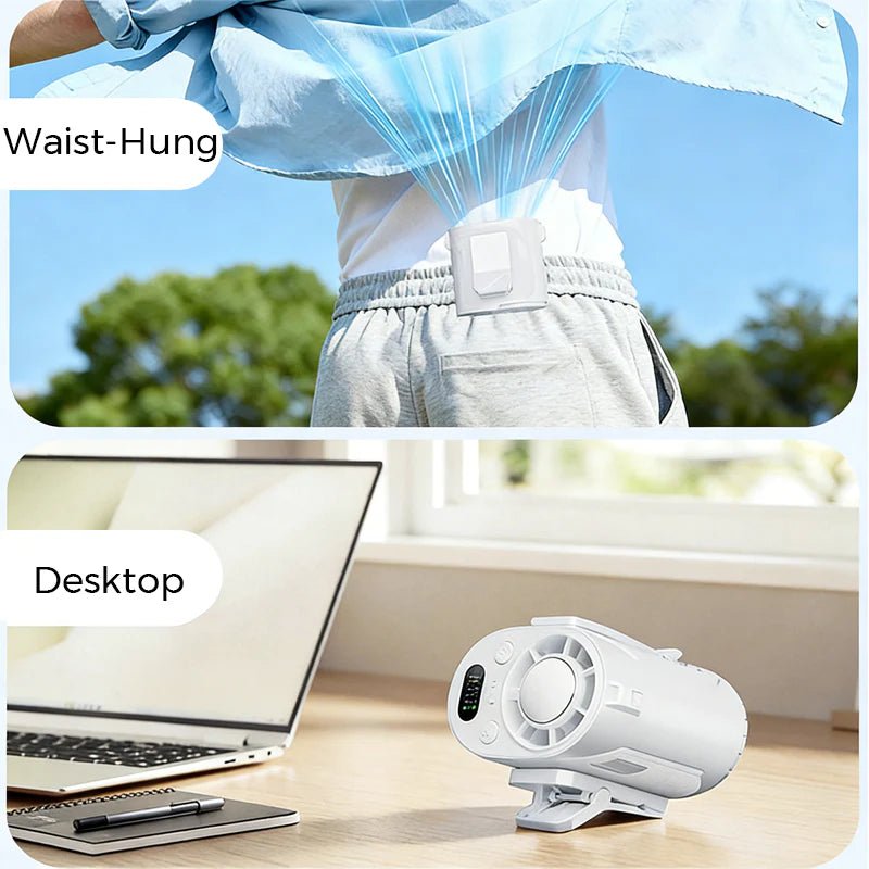 Mroace Portable IceCooling Waist Fan