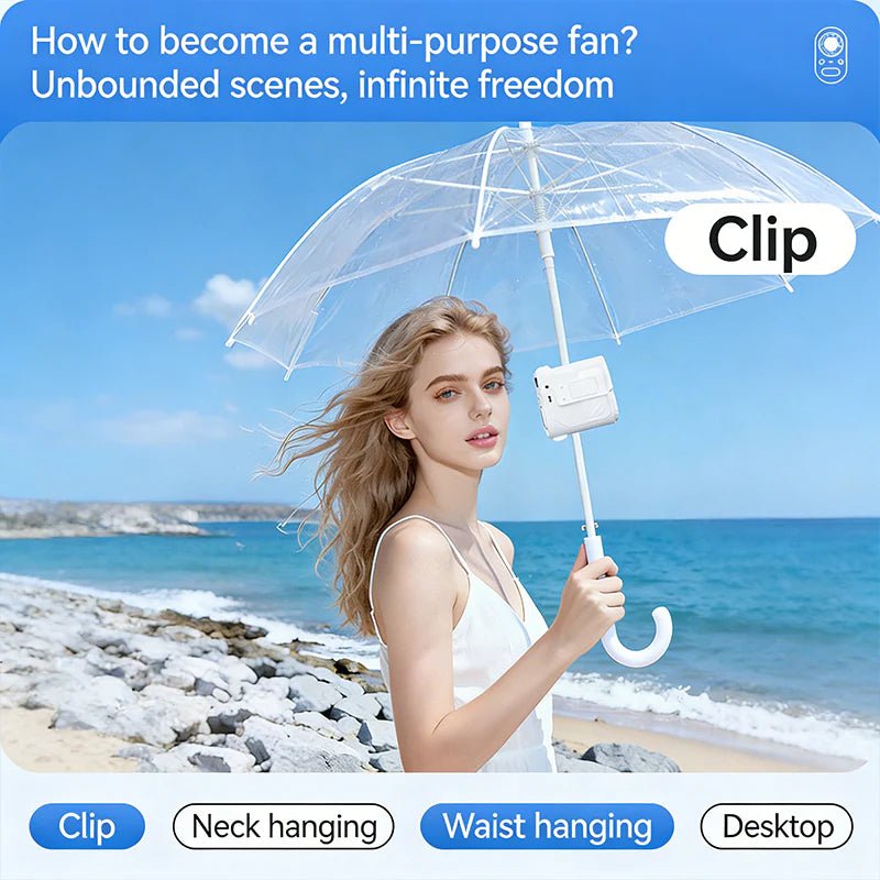 Mroace Portable IceCooling Waist Fan