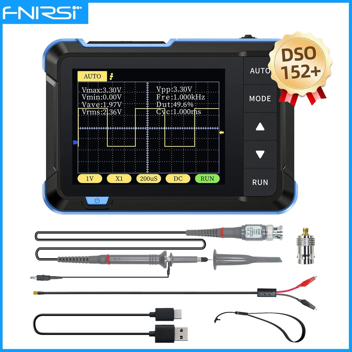 Mroace Portable Multifunctional Digital Oscilloscope