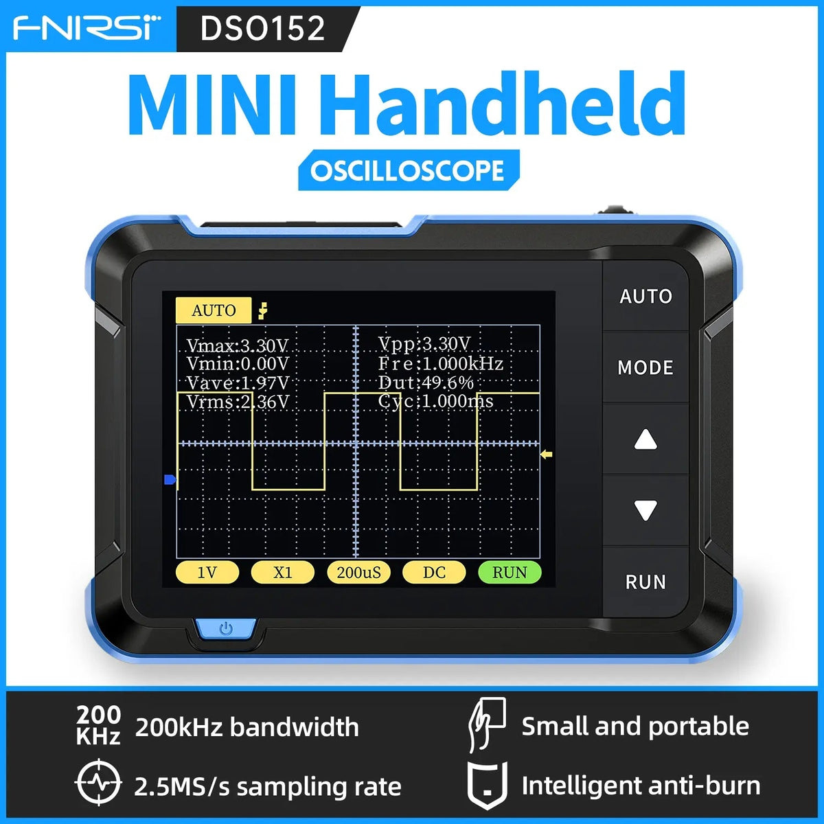 Mroace Portable Multifunctional Digital Oscilloscope