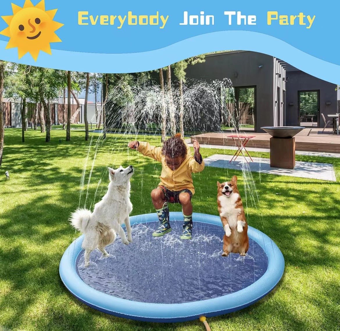 Mroace Portable Non Slip Pet Sprinkler Pad
