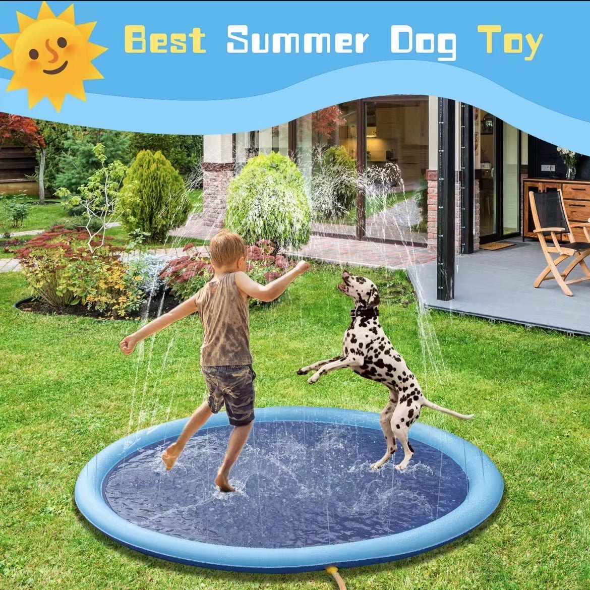 Mroace Portable Non Slip Pet Sprinkler Pad