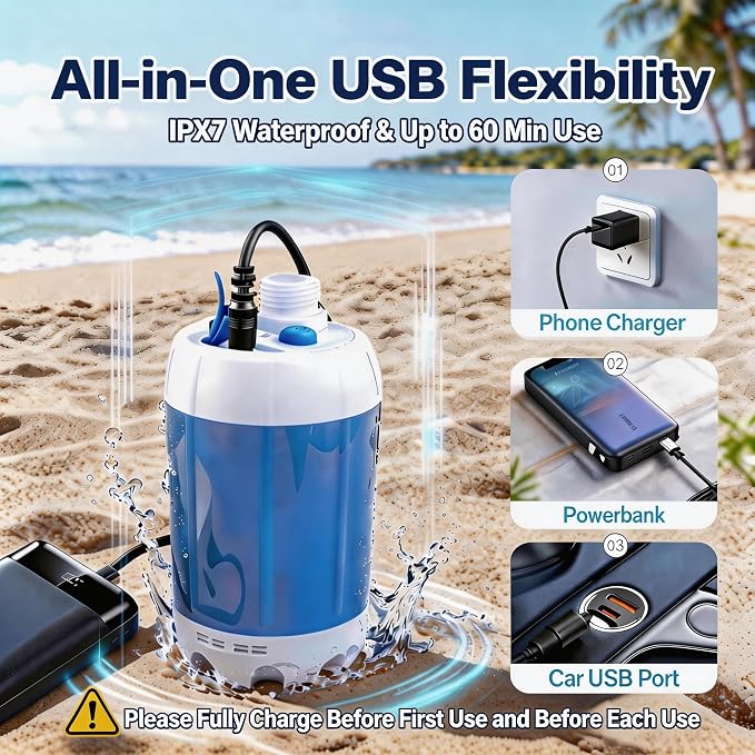 Mroace Portable Rechargeable Shower Set