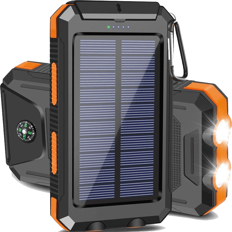 Mroace Portable Solar Power Bank With Flashlight