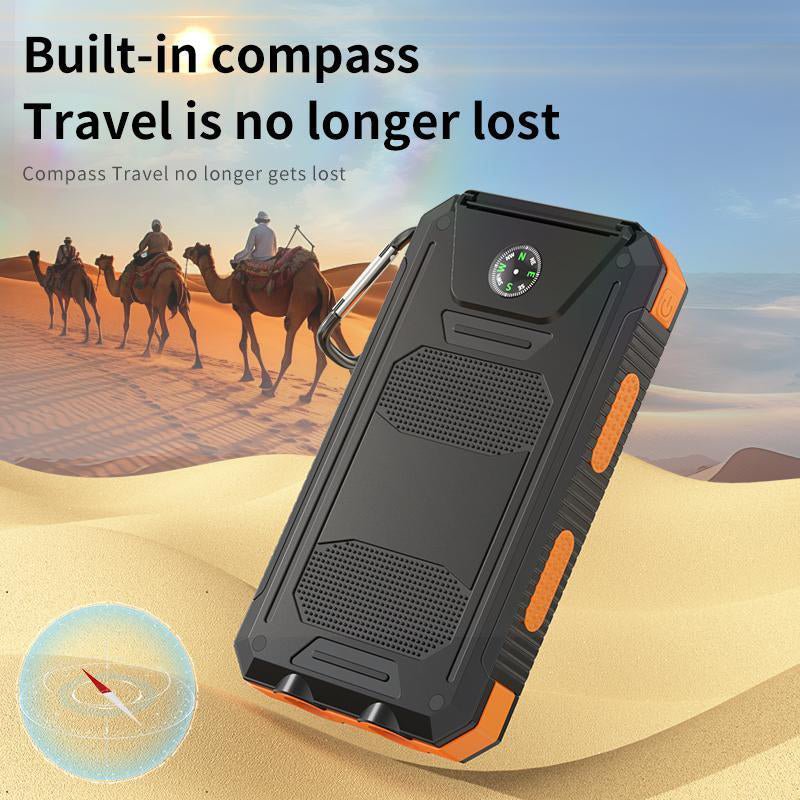 Mroace Portable Solar Power Bank With Flashlight