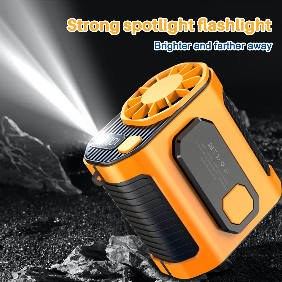 Mroace Portable Waist Clip Fan with 5000mAh Rechargeable Battery and LED Light