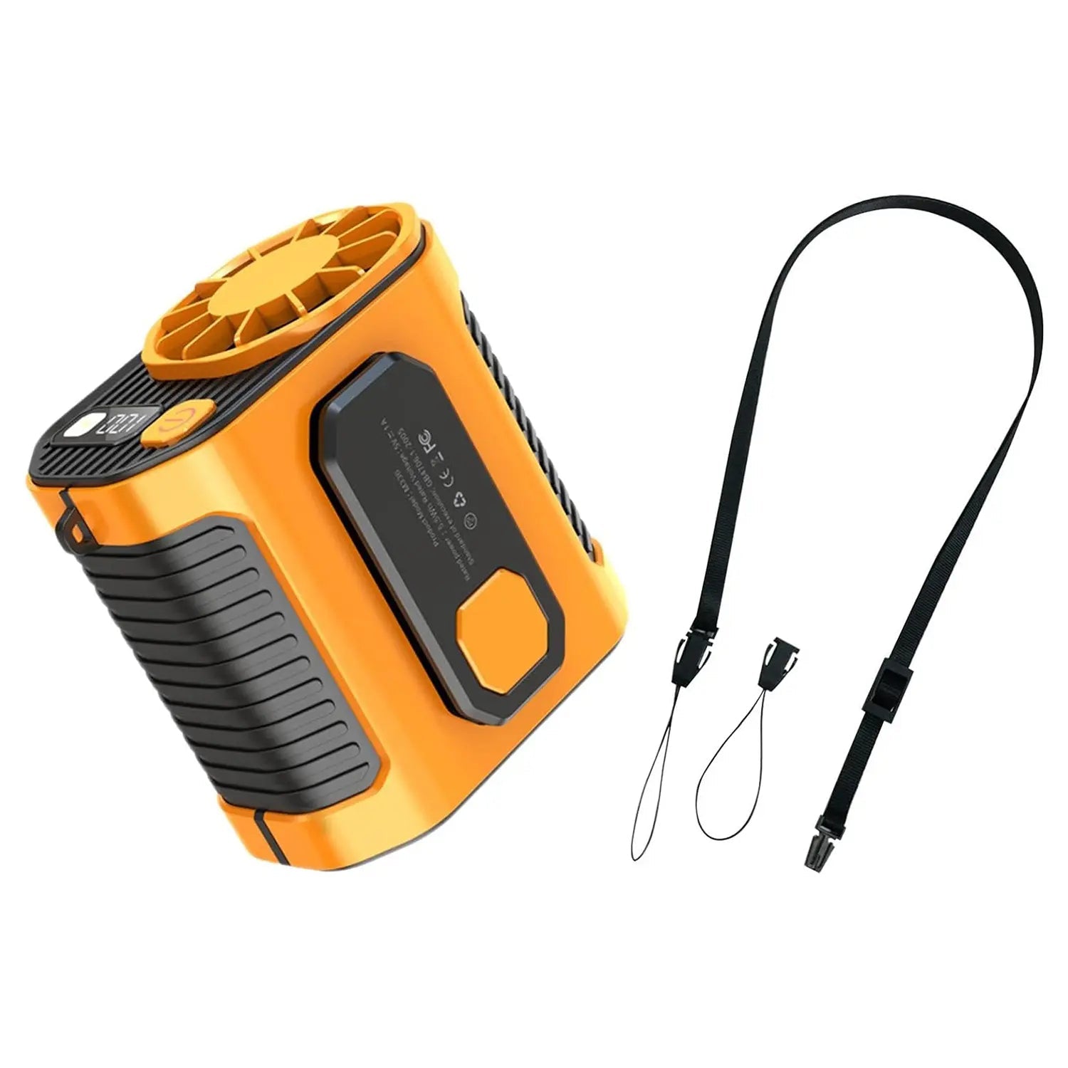 Mroace Portable Waist Clip Fan with 5000mAh Rechargeable Battery and LED Light