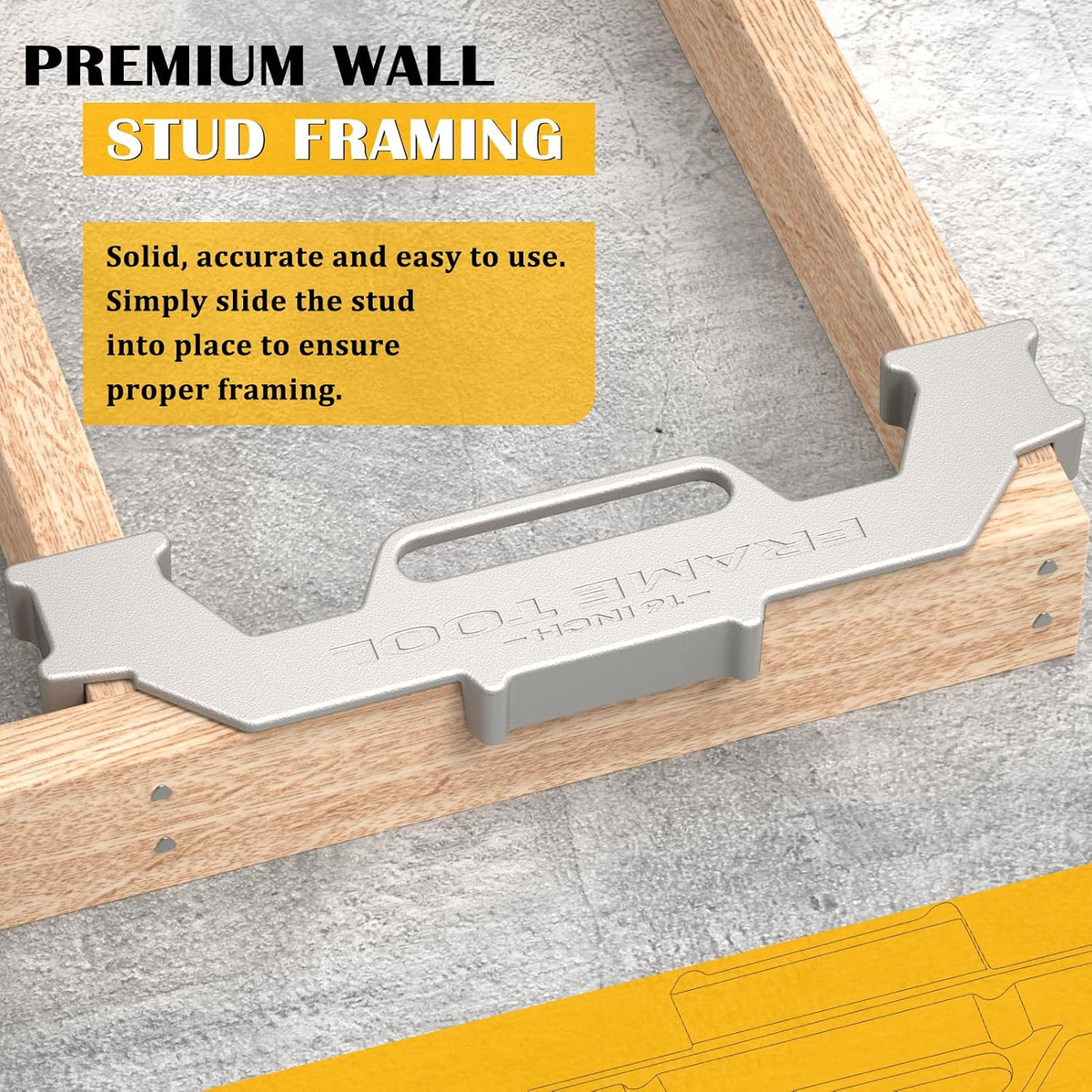 Mroace Precision Stud Layout Measuring Tool