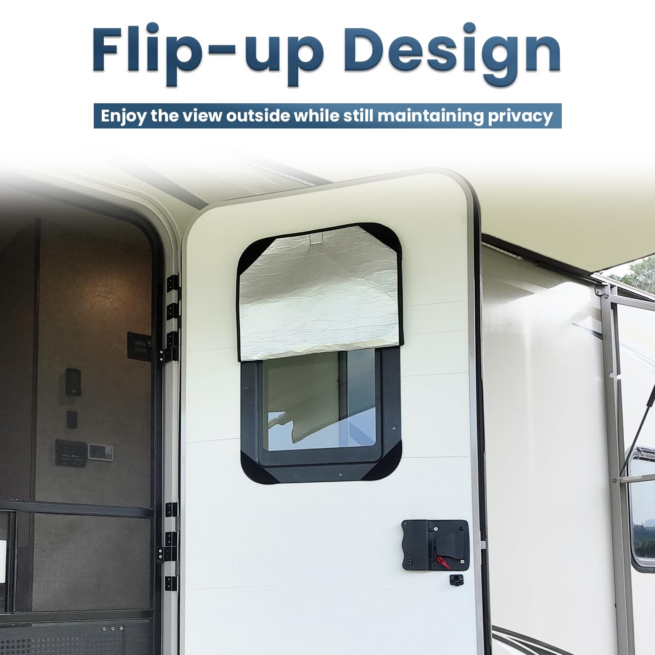 Mroace Privacy Blackout RV Door Window Shade