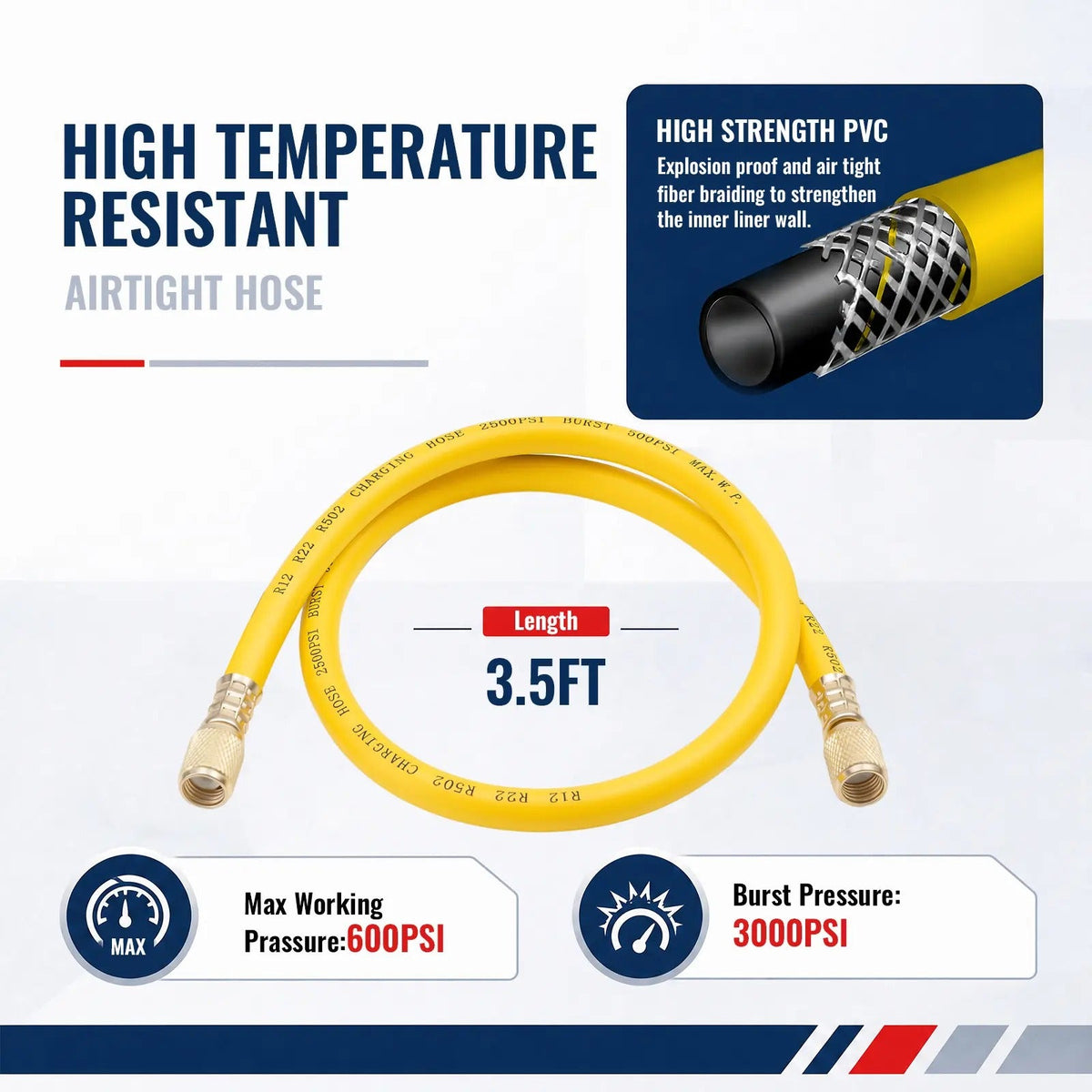 Mroace Professional AC Flush Kit With Pressure Gauge