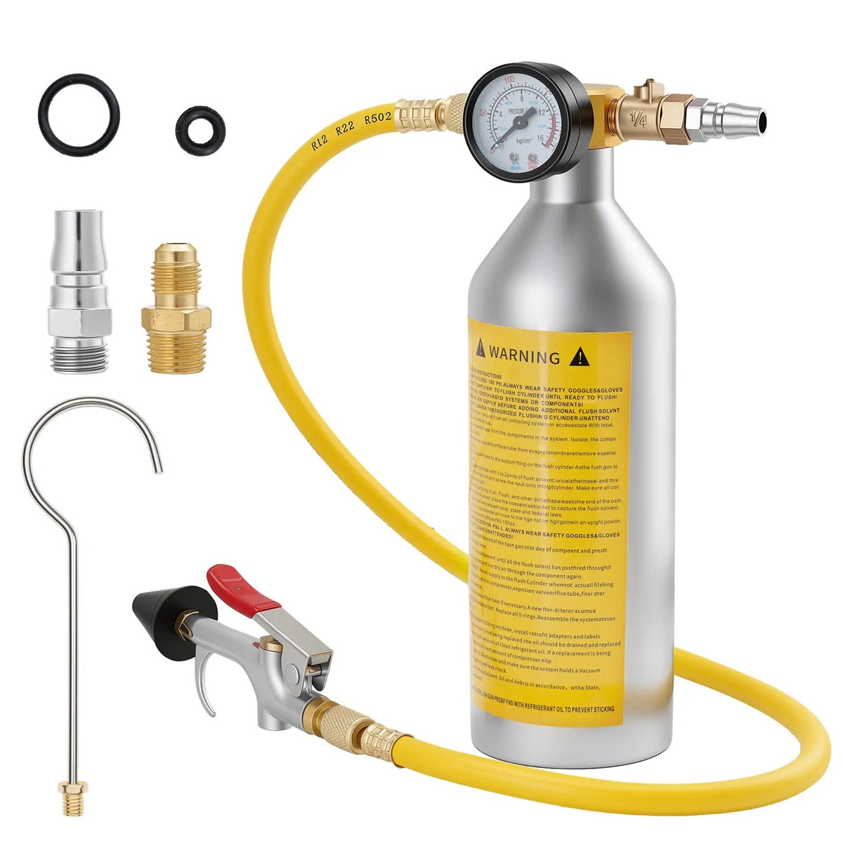 Mroace Professional AC Flush Kit With Pressure Gauge