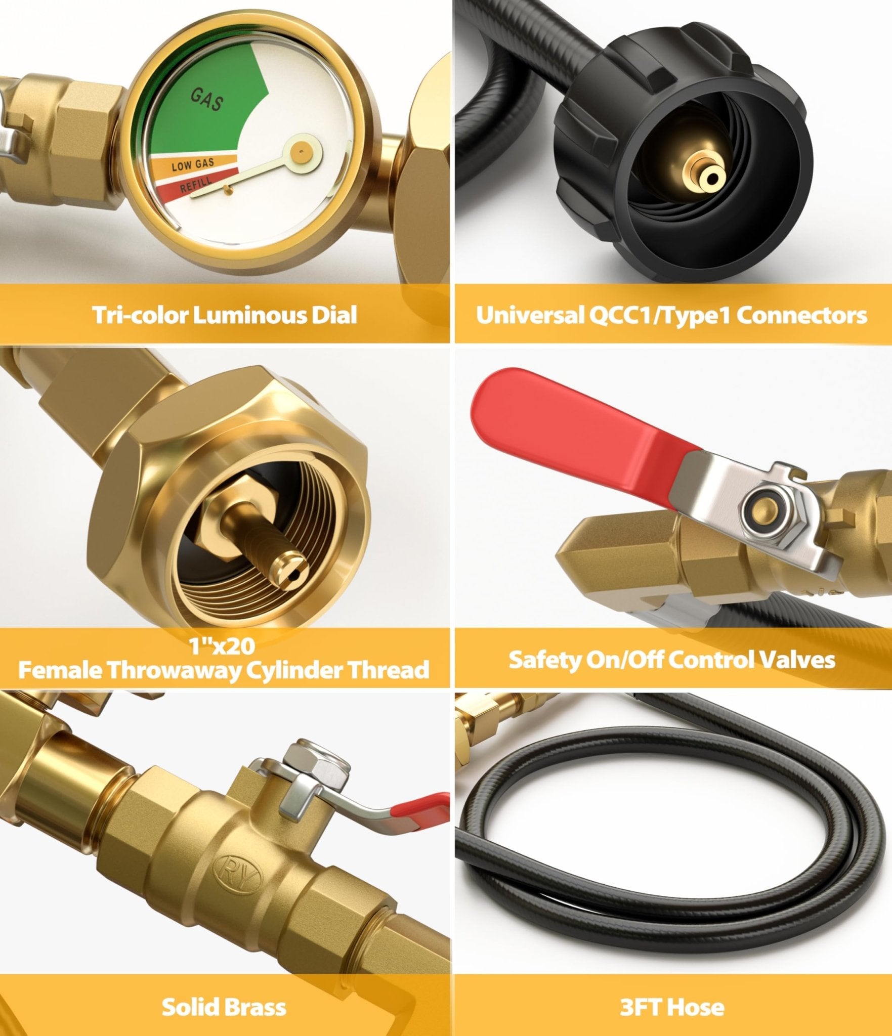 Mroace Propane Refill Adapter for 1 lb