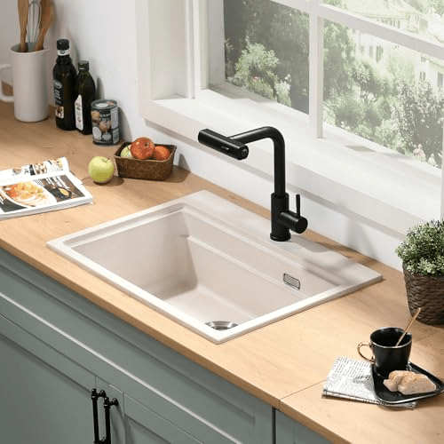 Mroace Pull Down Waterfall Kitchen Faucet