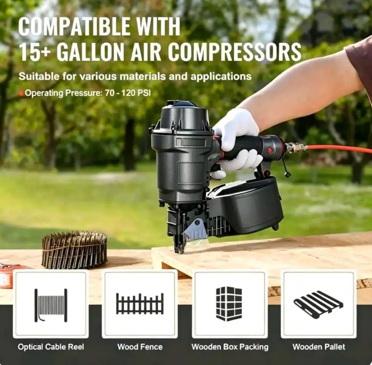Mroace Quick Release Pneumatic Coil Nailer