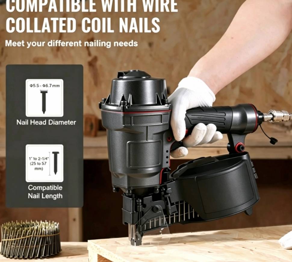 Mroace Quick Release Pneumatic Coil Nailer