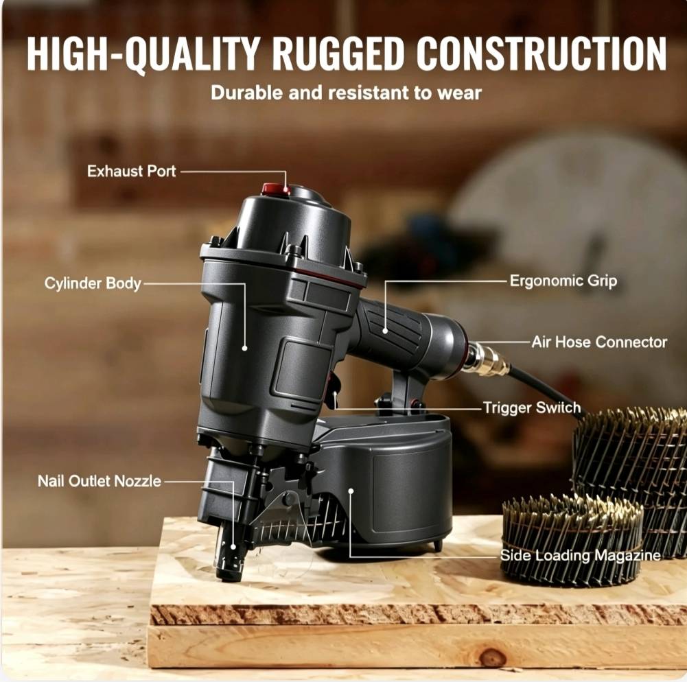Mroace Quick Release Pneumatic Coil Nailer