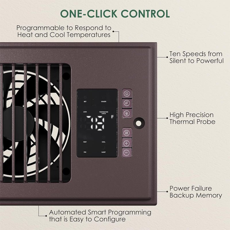 Mroace Quiet Register Booster Vent Fan