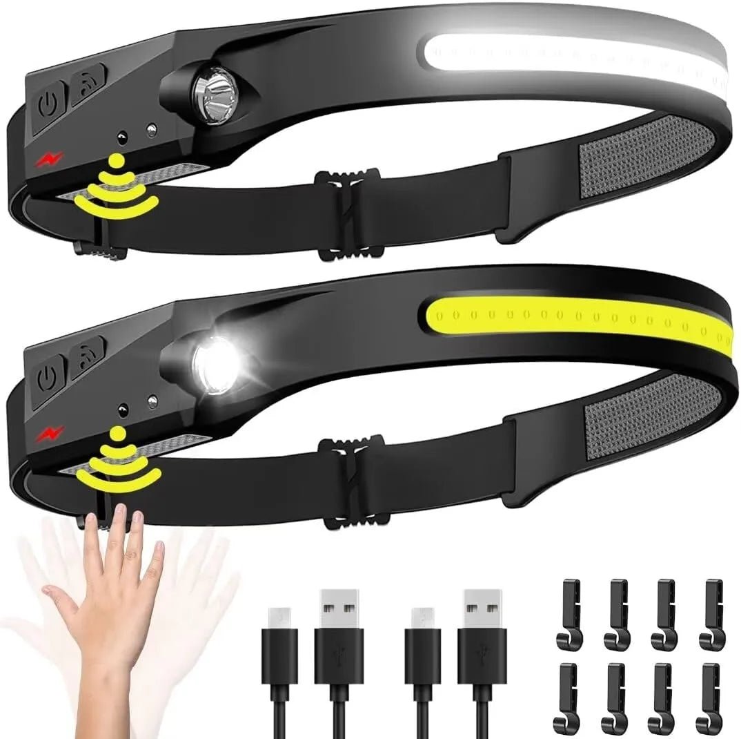 Mroace Rechargeable 230 Degree Wide Beam LED Headlamp