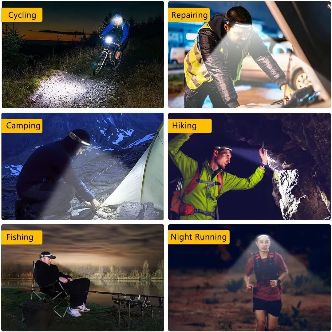Mroace Rechargeable 230 Degree Wide Beam LED Headlamp
