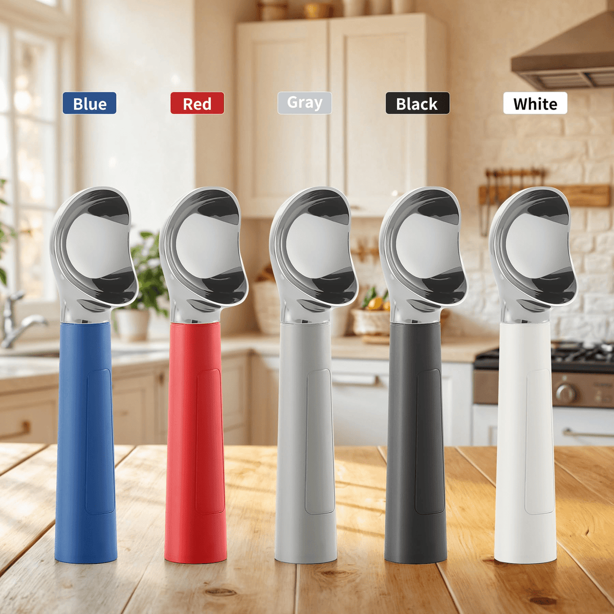 Mroace Rechargeable Heated LED Ice Cream Scoop