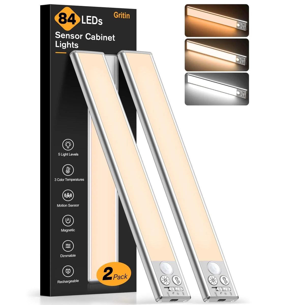 Mroace Rechargeable Motion Sensor Cabinet Light