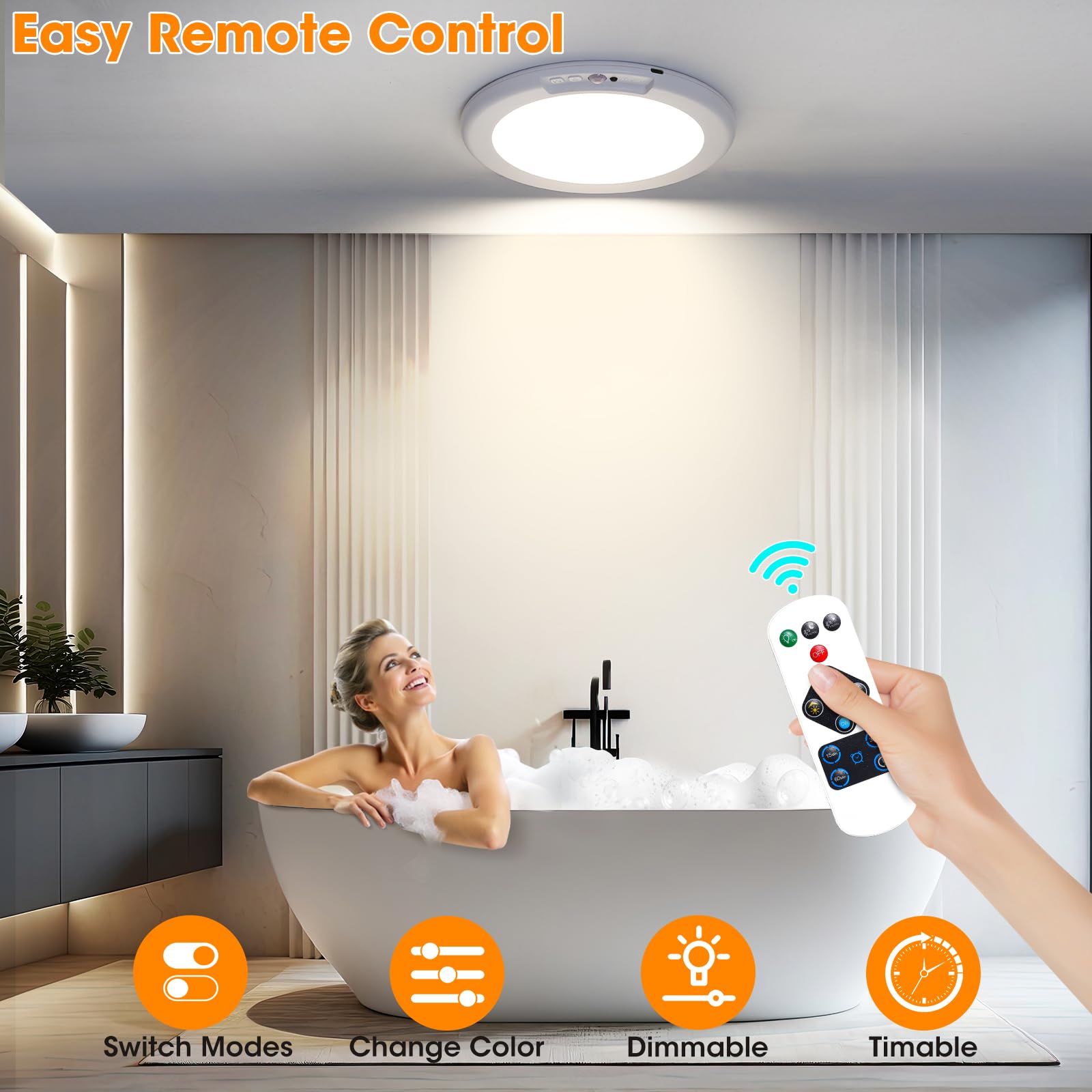 Mroace Rechargeable Motion Sensor Ceiling Light
