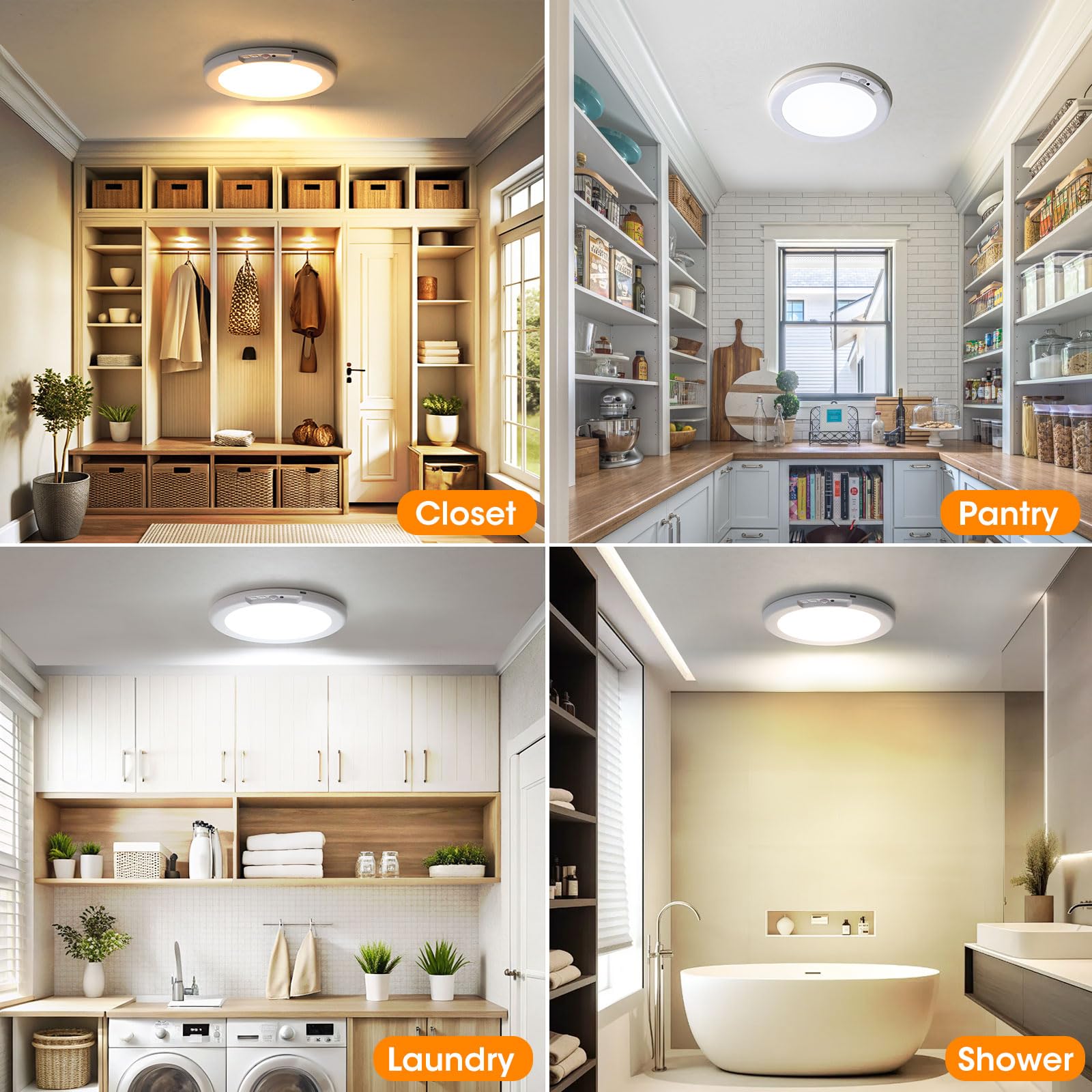 Mroace Rechargeable Motion Sensor Ceiling Light