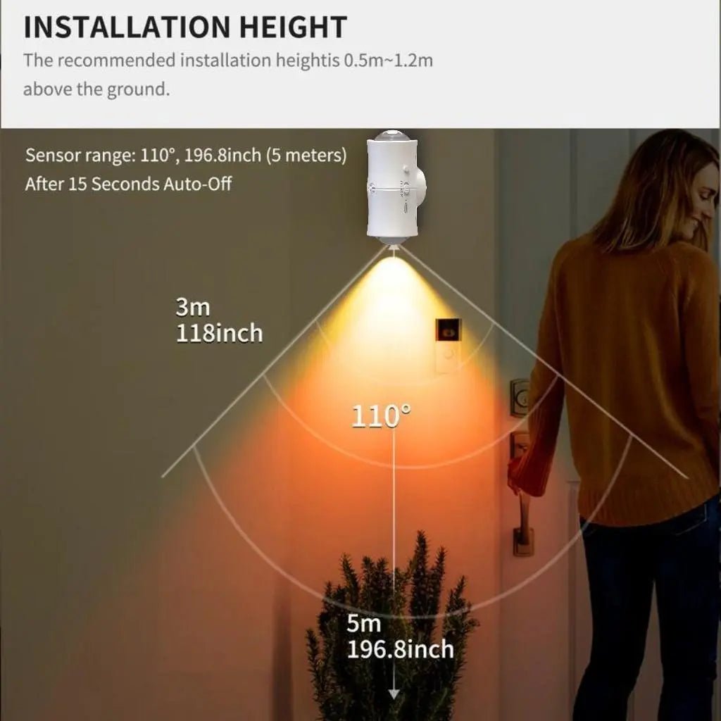 Mroace Rechargeable Multicolor Motion Sensor Night Light