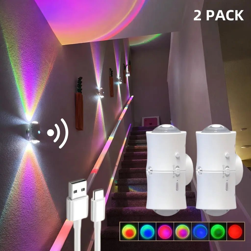 Mroace Rechargeable Multicolor Motion Sensor Night Light